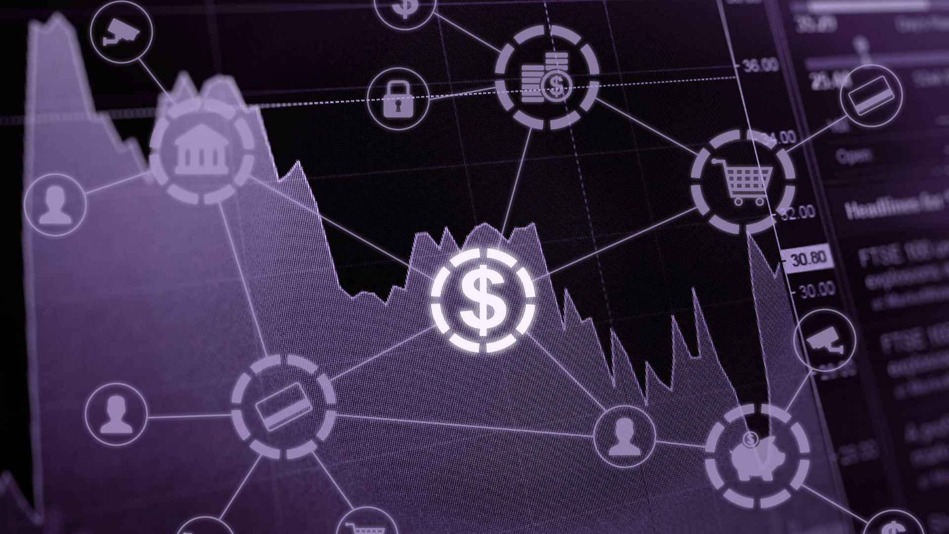 an abstract image indicating financial transactions
